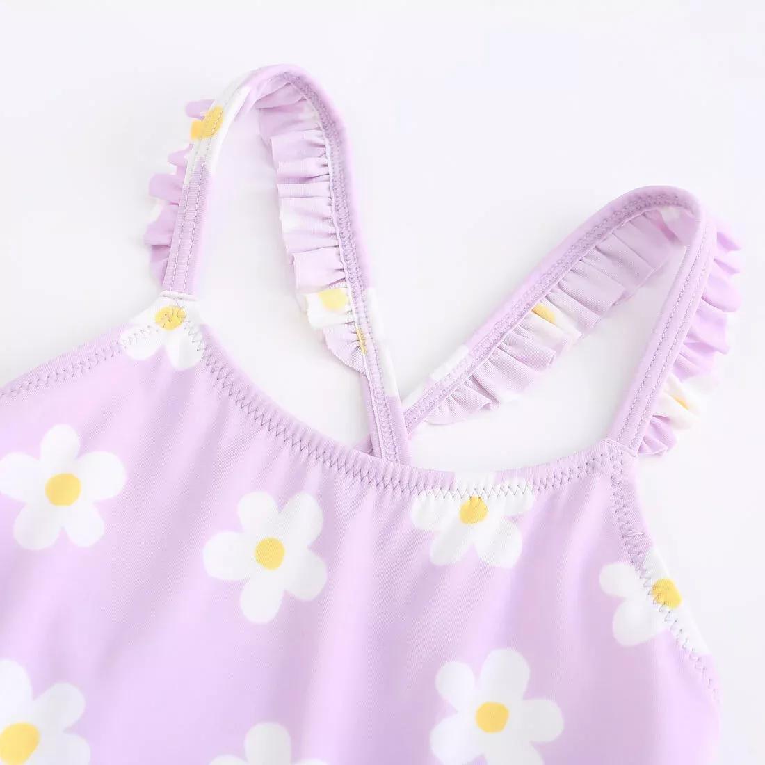 Kids Girls 1-Piece Swimming Swimsuit Lila Bird, Grey, No Color, large image number 8