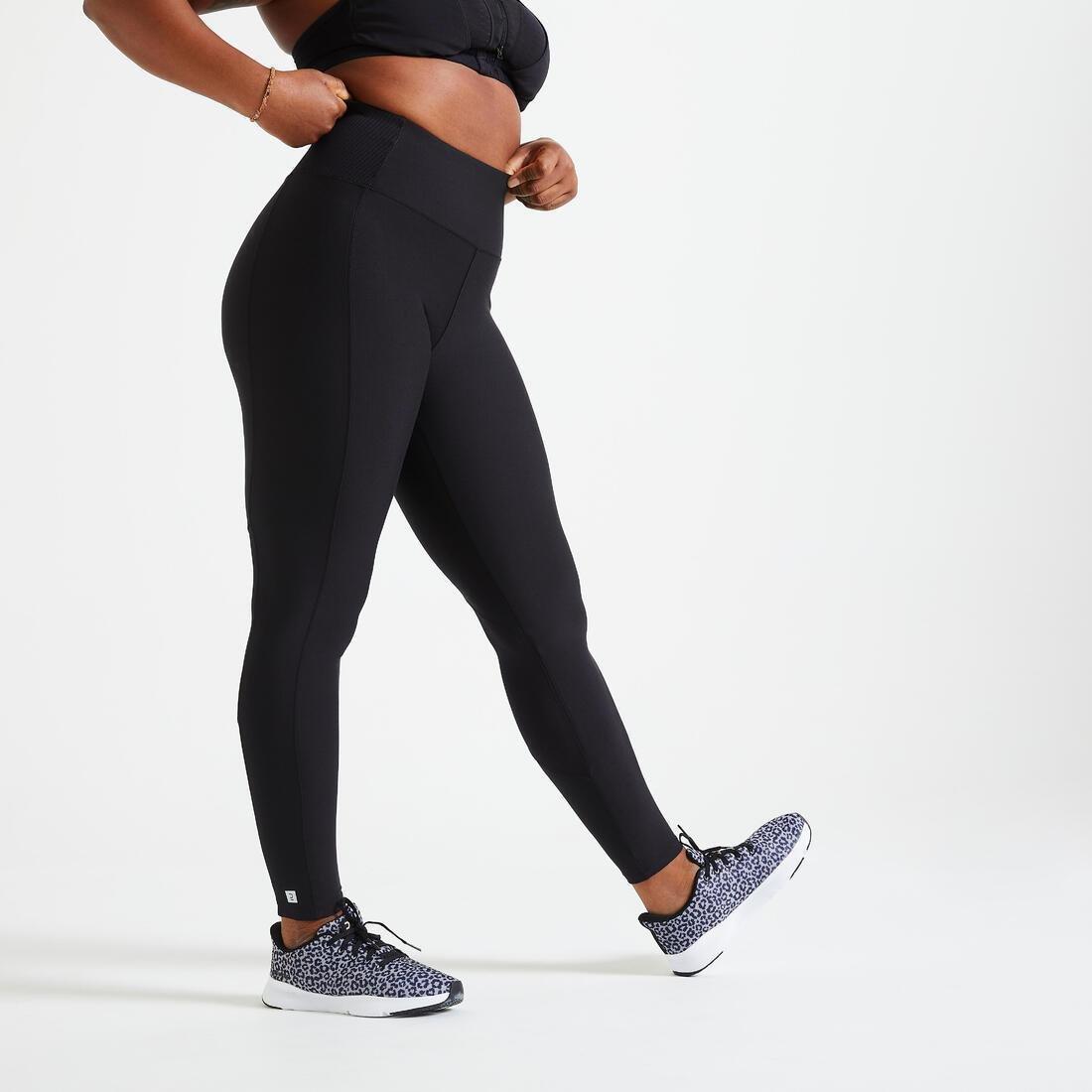 Women Fitness Cardio Leggings With Phone Pocket, Black, , large image number 8