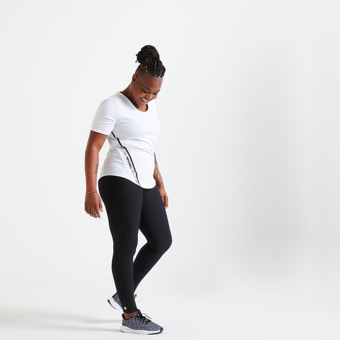 Women Fitness Cardio Leggings With Phone Pocket, Black, , large image number 11