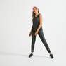 DOMYOS - Women Fitness Cardio Leggings With Phone Pocket, Black