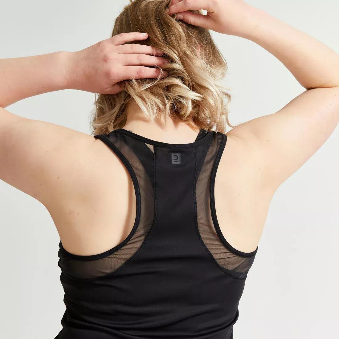 Women Muscle Back Fitness Cardio Tank Top, Black, , large image number 11