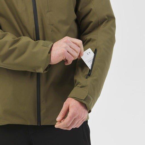 WEDZE - Men Warm Ski Jacket - 500, Khaki