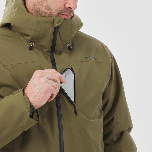 Men Warm Ski Jacket - 500, Khaki, No Color, large image number 5