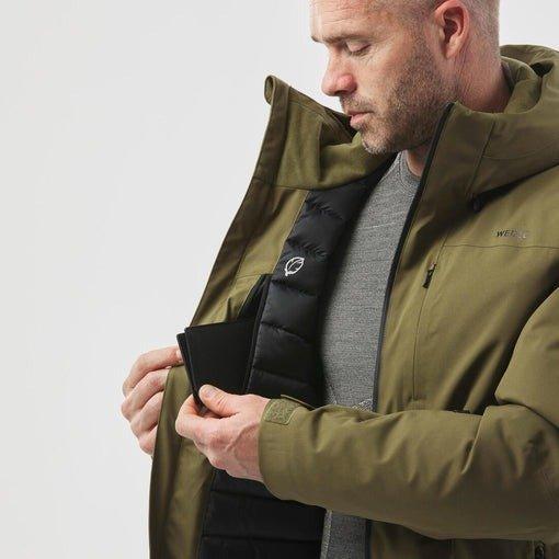 Men Warm Ski Jacket - 500, Khaki, No Color, large image number 7