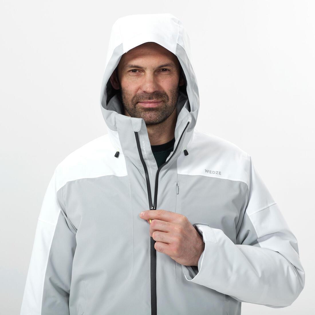 Men Warm Ski Jacket - 500, Khaki, , large image number 12