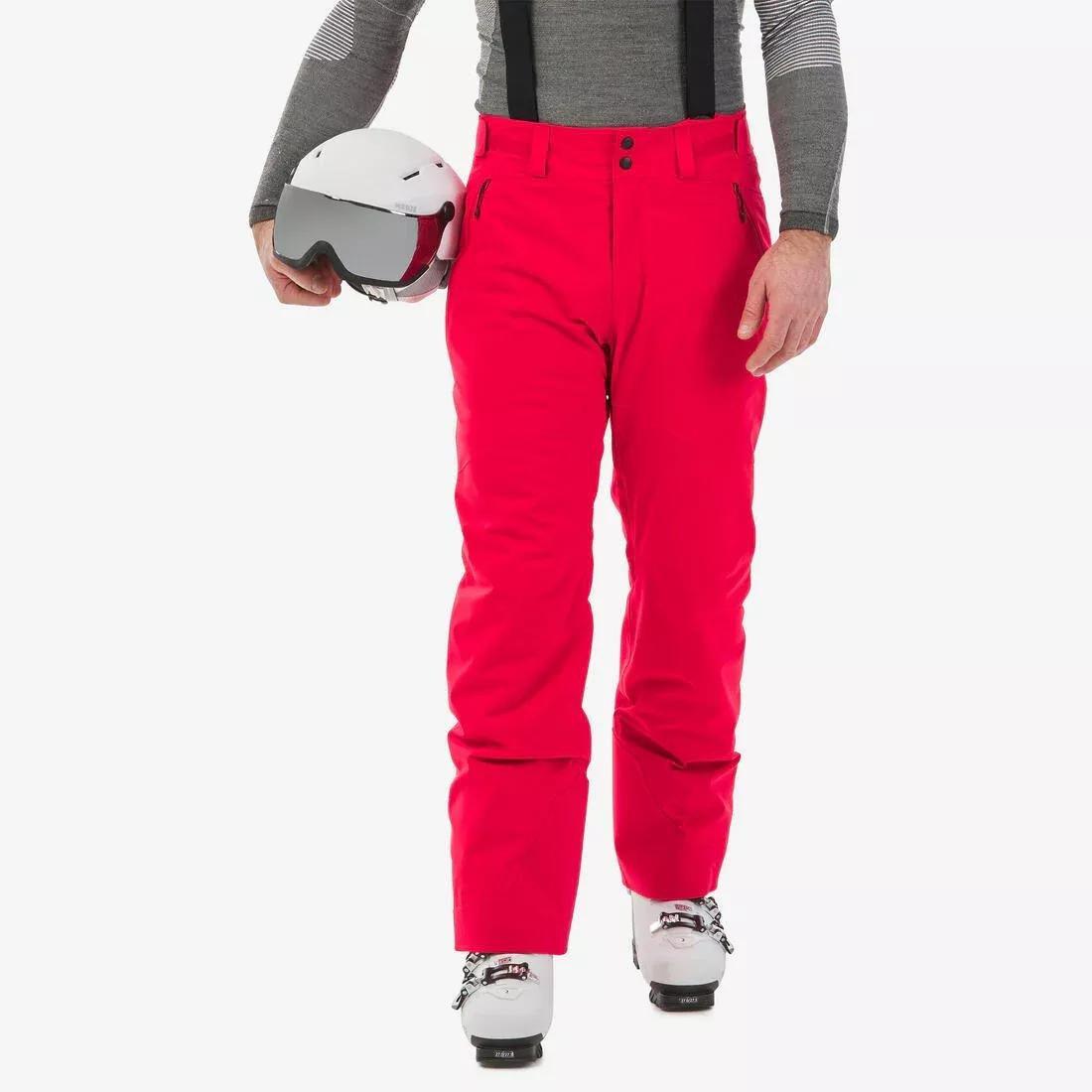 Men Warm Ski Trousers - 580, Red, No Color, large image number 0