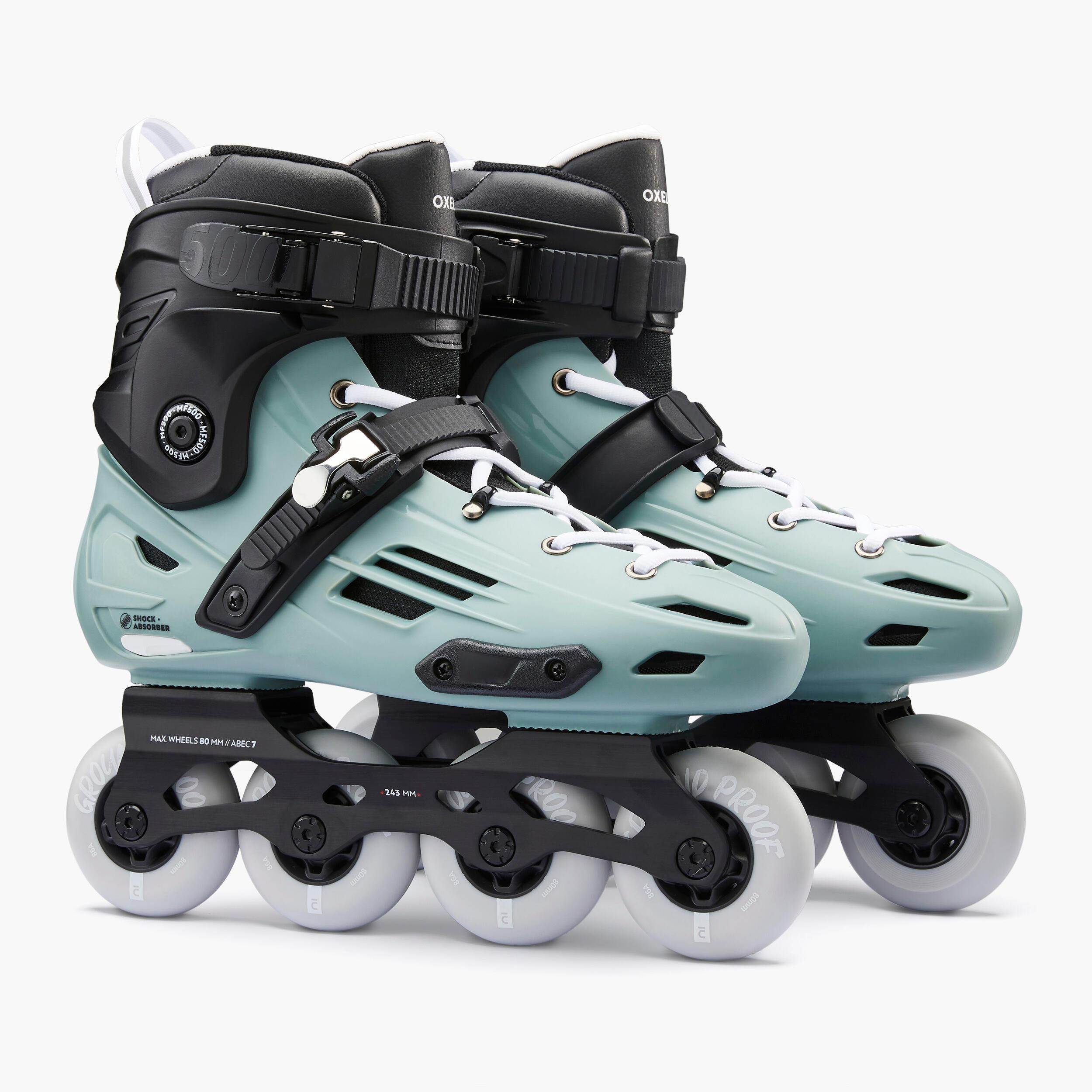 OXELO - Unisex Freeride Hardboot Inline Skates - Mf500, Khaki