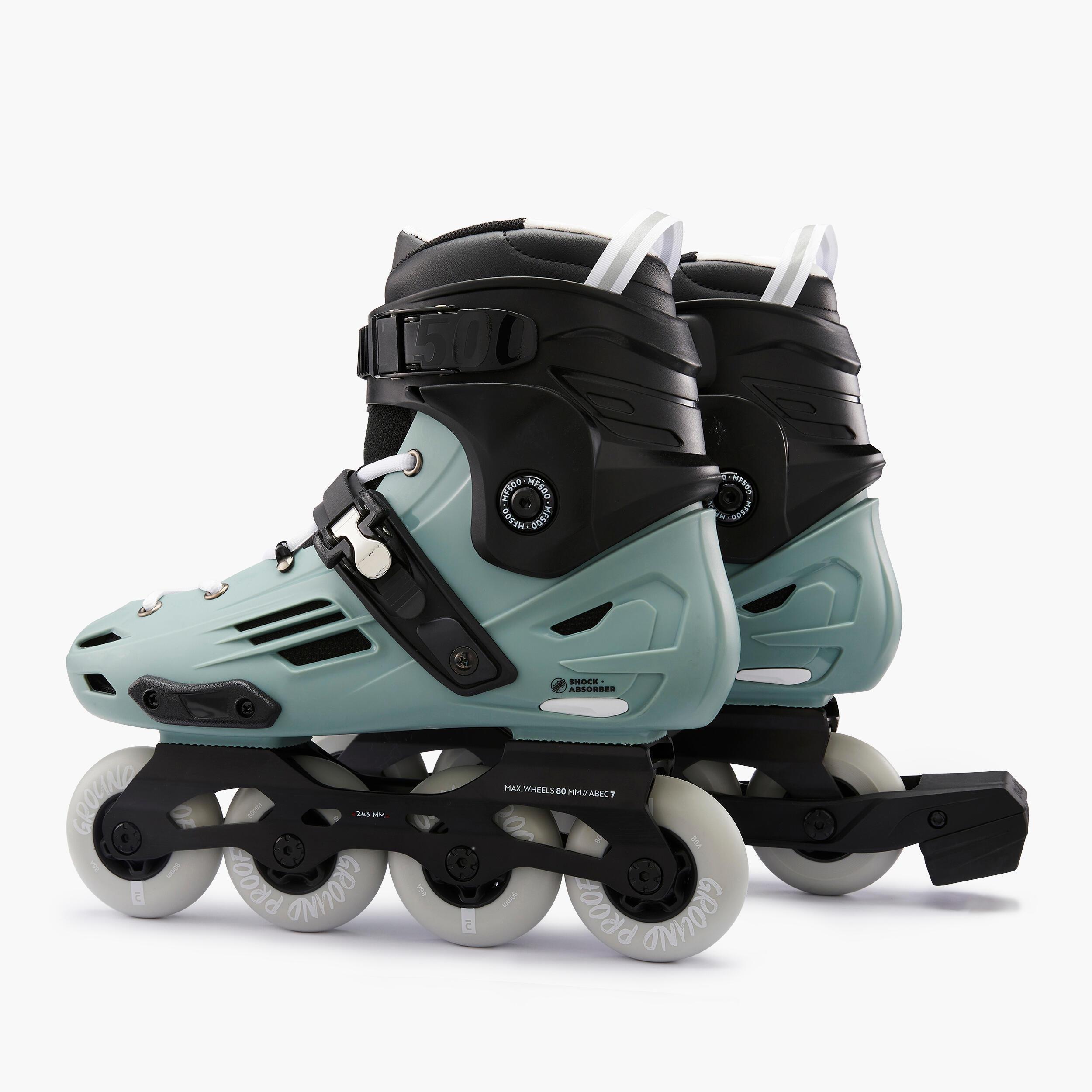 Unisex Freeride Hardboot Inline Skates - Mf500, Khaki, , large image number 5
