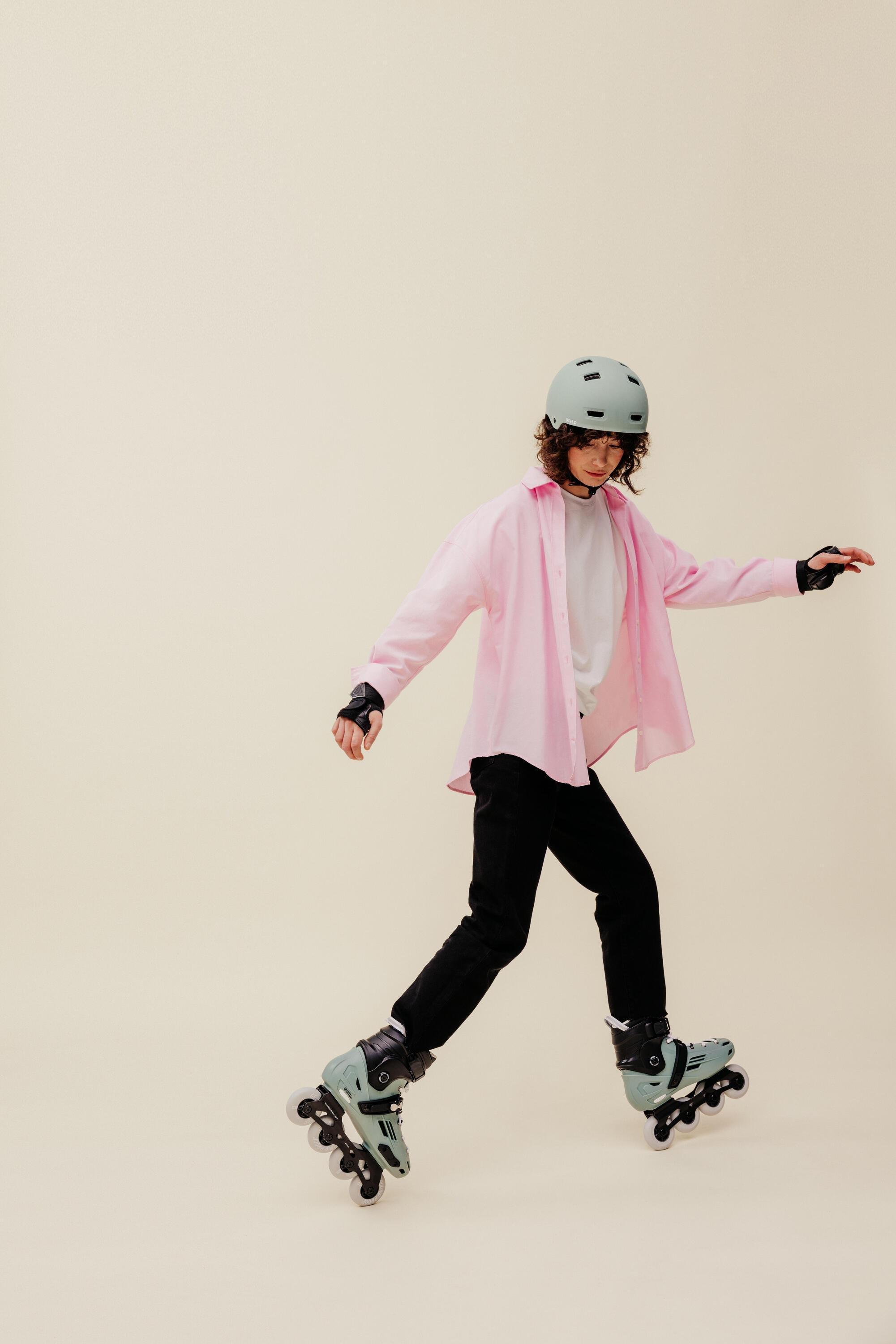 Unisex Freeride Hardboot Inline Skates - Mf500, Khaki, , large image number 6