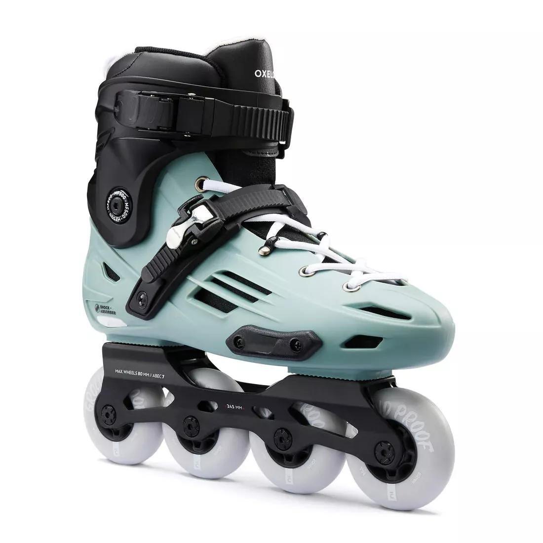 Unisex Freeride Hardboot Inline Skates - Mf500, Khaki, , large image number 7