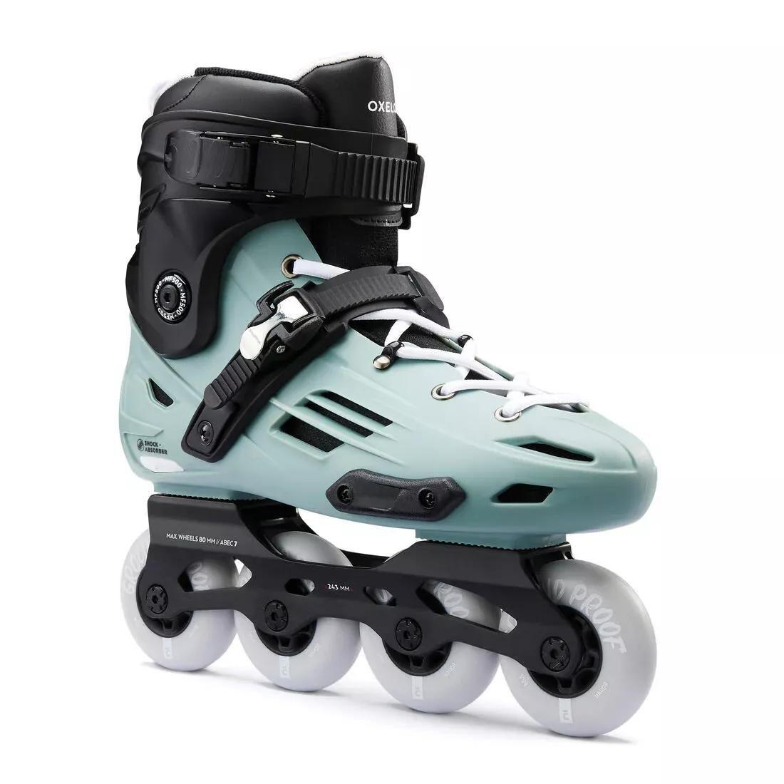 OXELO - Unisex Freeride Hardboot Inline Skates - Mf500, Khaki