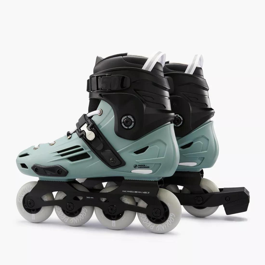 Unisex Freeride Hardboot Inline Skates - Mf500, Khaki, , large image number 8