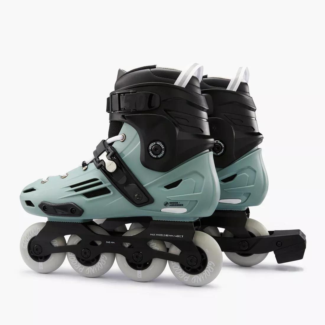 OXELO - Unisex Freeride Hardboot Inline Skates - Mf500, Khaki