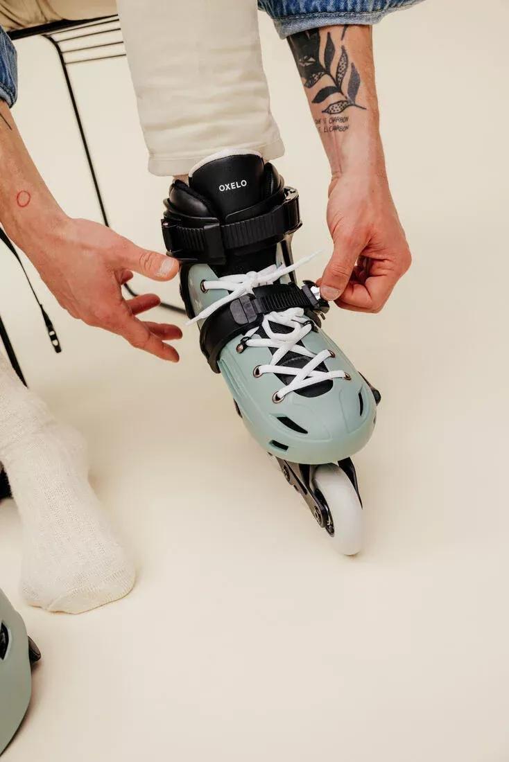 Unisex Freeride Hardboot Inline Skates - Mf500, Khaki, , large image number 9