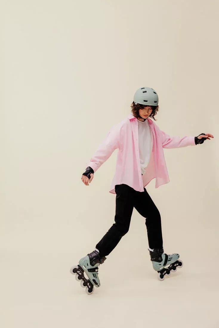 Unisex Freeride Hardboot Inline Skates - Mf500, Khaki, , large image number 10