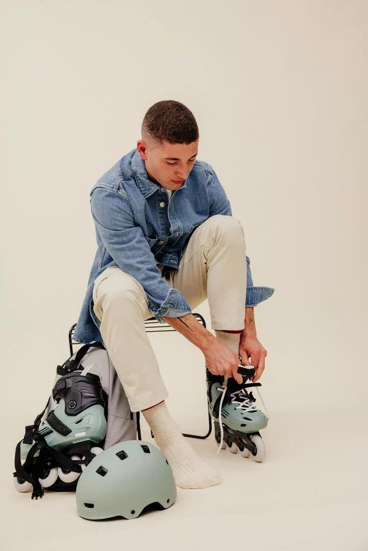 Unisex Freeride Hardboot Inline Skates - Mf500, Khaki, No Color, medium