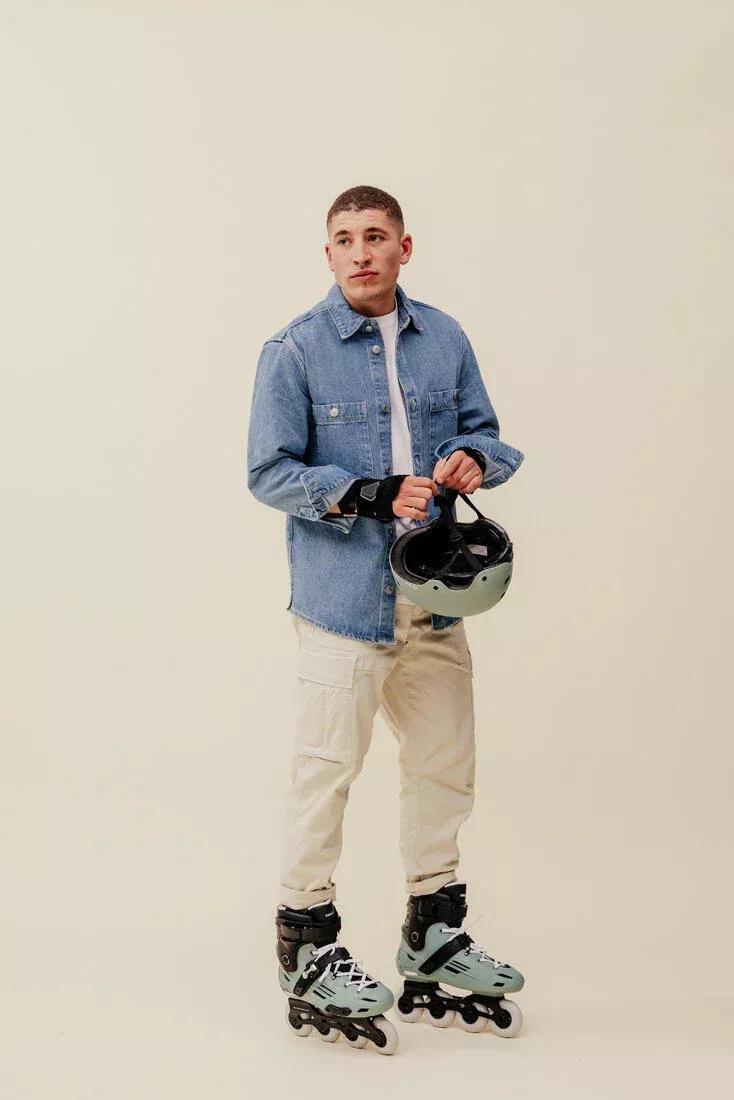 Unisex Freeride Hardboot Inline Skates - Mf500, Khaki, , large image number 13