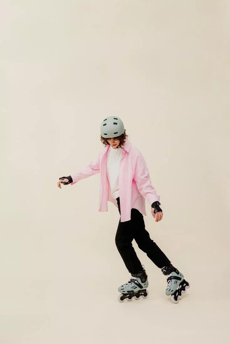 Unisex Freeride Hardboot Inline Skates - Mf500, Khaki, , large image number 14