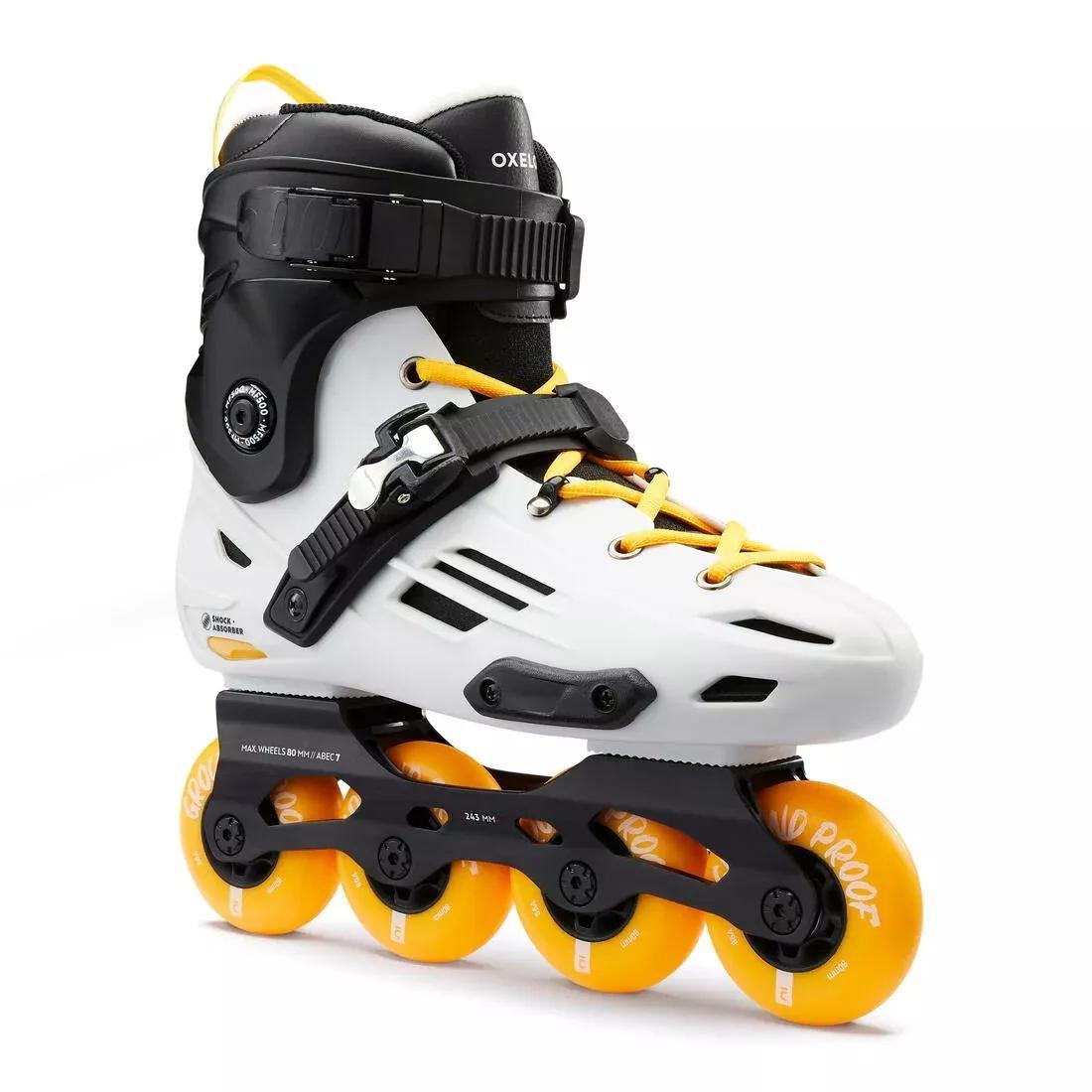 OXELO - Unisex Freeride Hardboot Inline Skates - Mf500, Grey