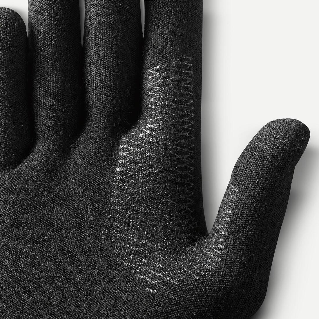 Adult Mountain Trekking Seamless Liner Gloves - Mt500, Black, , large image number 1