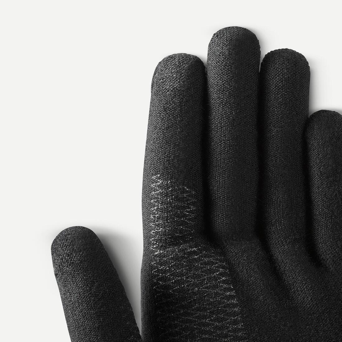 Adult Mountain Trekking Seamless Liner Gloves - Mt500, Black, , large image number 3