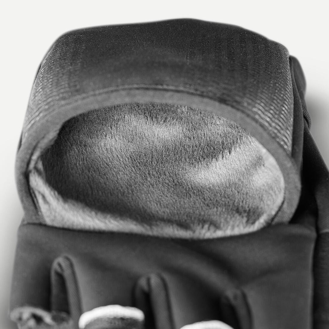 BLACK Adult warm and windproof mountain trekking mittens - MT900 black, , large image number 4