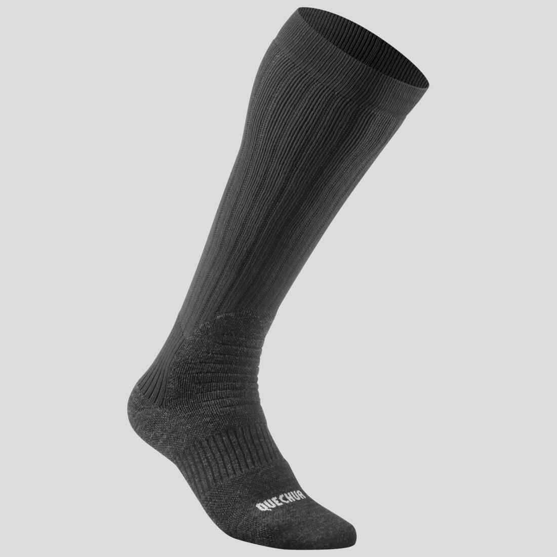 Unisex Warm Hiking Socks - Sh100 X-Warm Hautes - 2 Pairs, Black, No Color, large image number 1