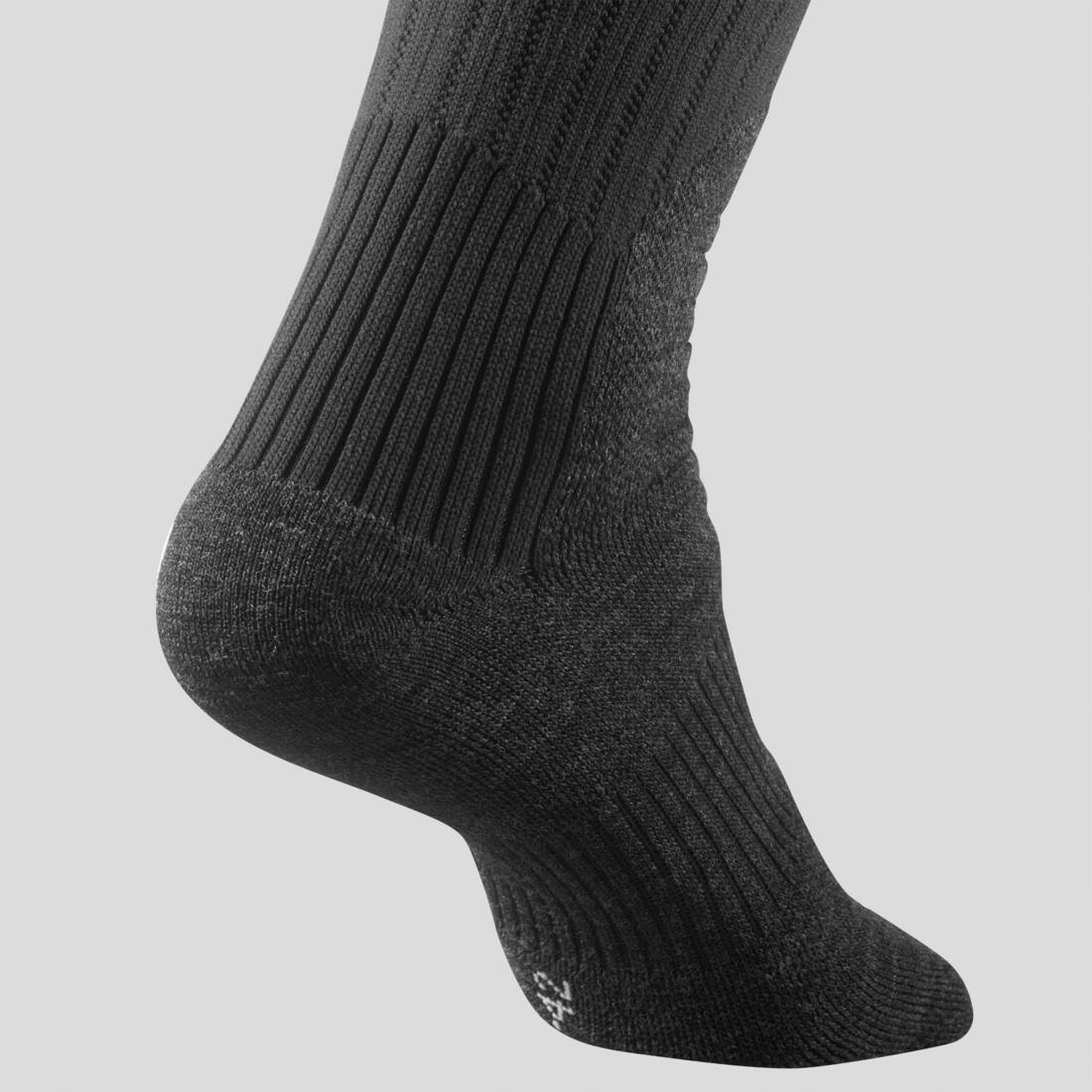 Unisex Warm Hiking Socks - Sh100 X-Warm Hautes - 2 Pairs, Black, No Color, large image number 2