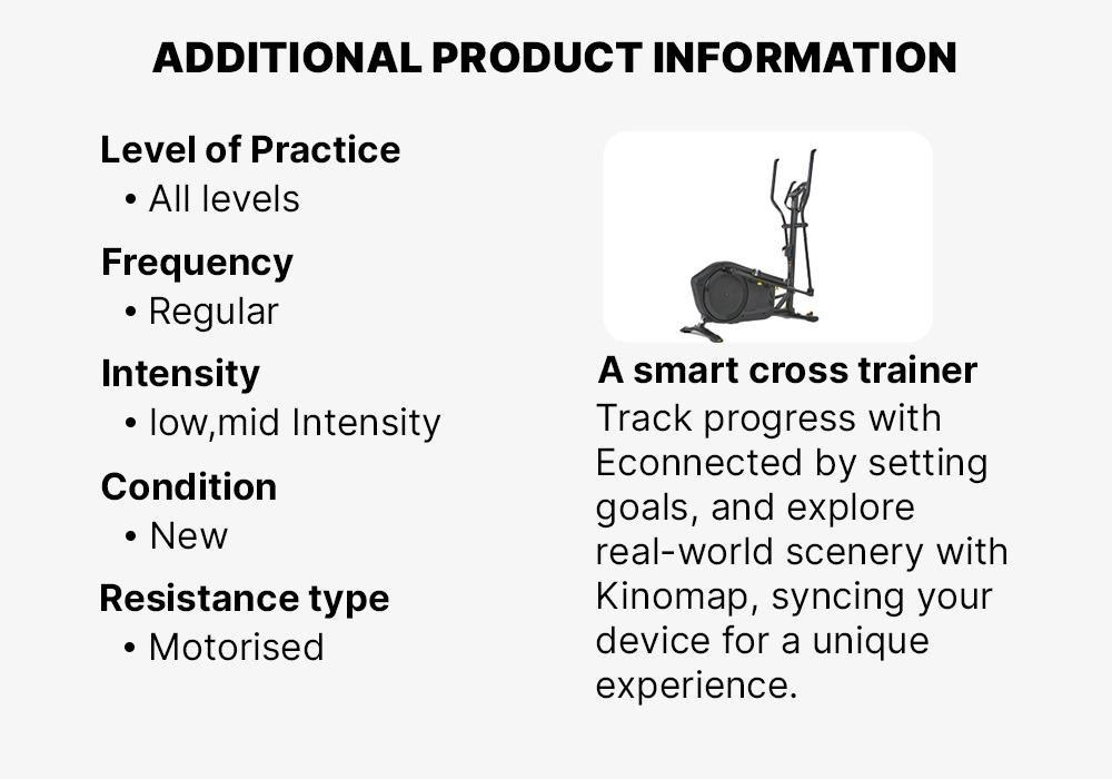 DOMYOS - Cross Trainer El520B (2022) Self-Powered And Connected, E-Connected And Kinomap