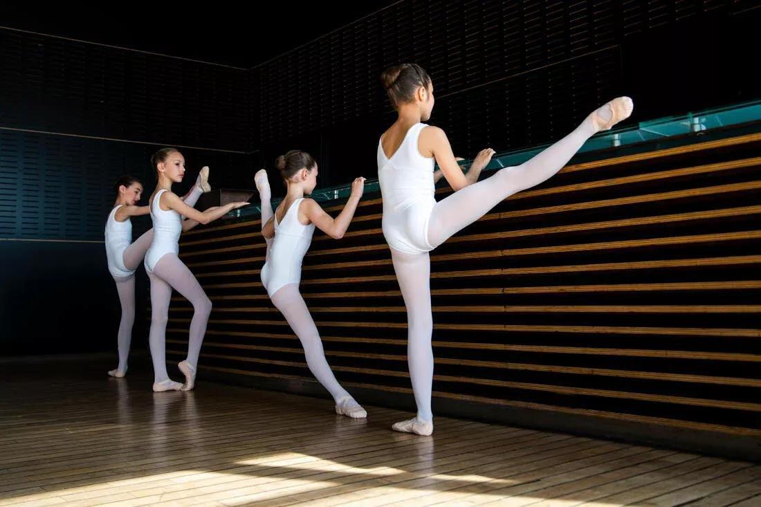 ULTRA WHITE Girls' Ballet Leotard, No Color, large image number 14