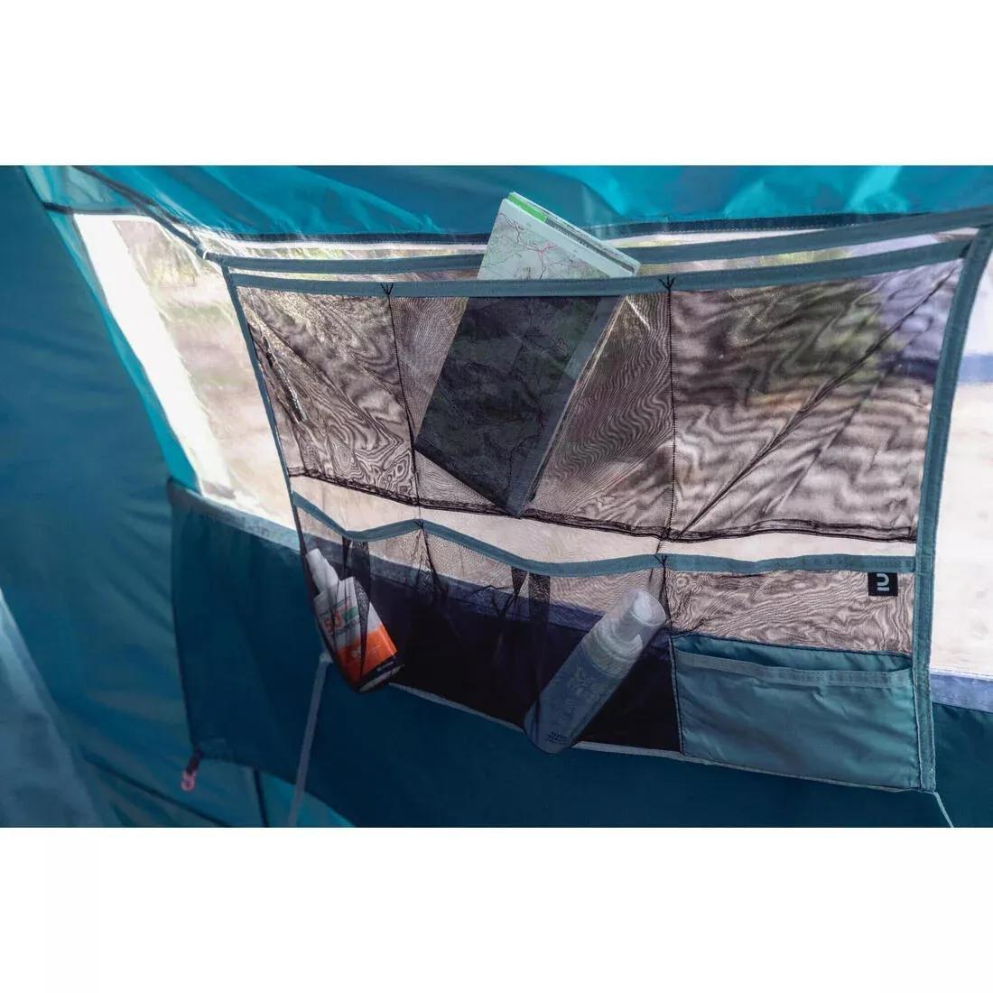 TURQUOISE UNIVERSAL CAMPING TENT OR LIVING ROOM NETTING - 6 POUCHES WITH DIFFERENT FORMATS, No Color, medium