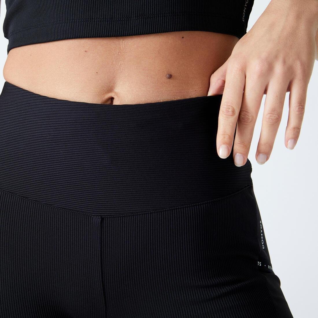 Women Cardio Fitness Bike Shorts With Phone Pocket, Black, , large image number 4