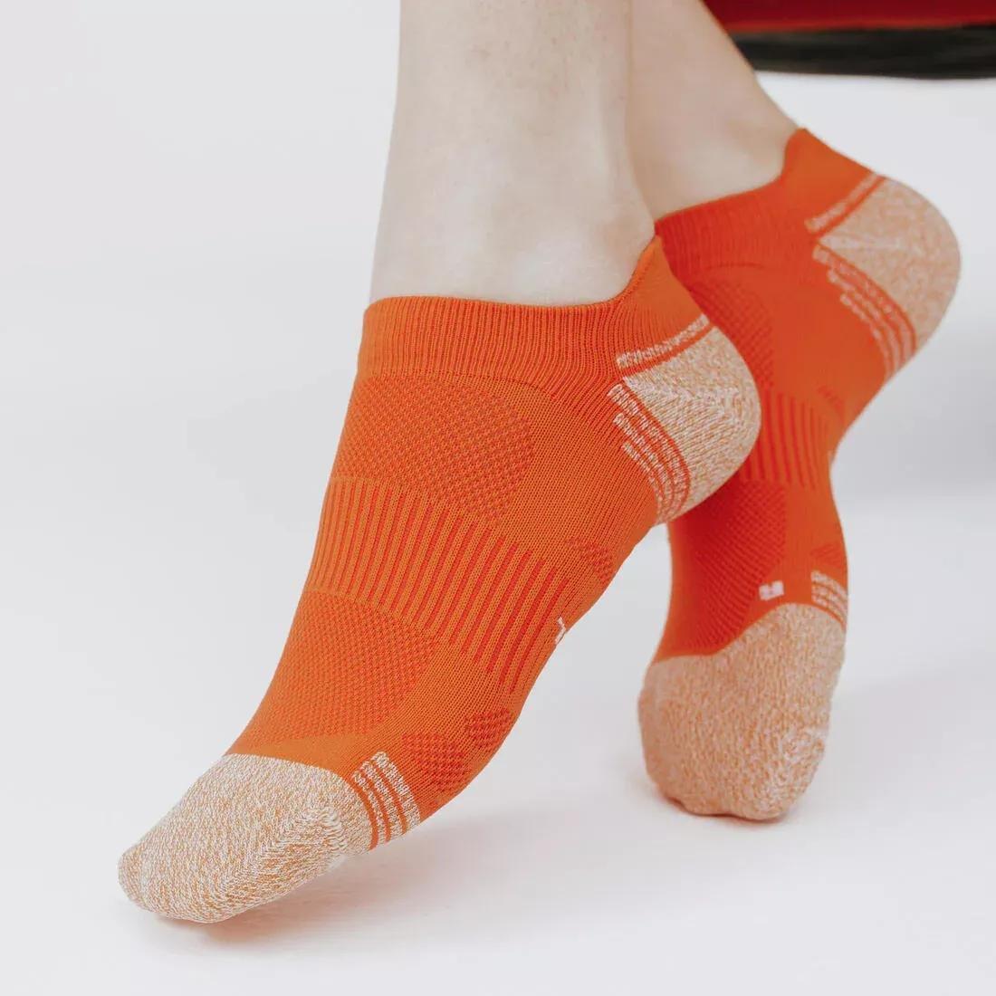 Invisible Fresh Active and Nordic Walking Socks - WS 500, Orange, No Color, large image number 1