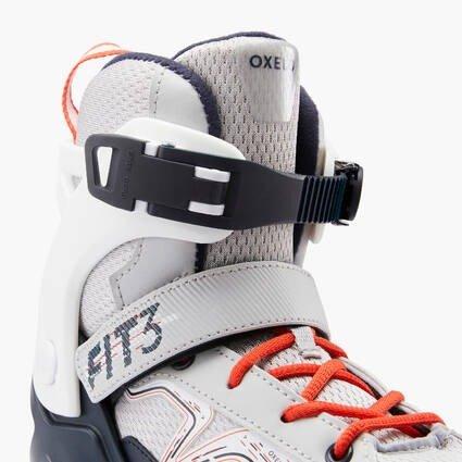 Kids Unisex Fitness Skates - Fit 3, Grey, No Color, medium