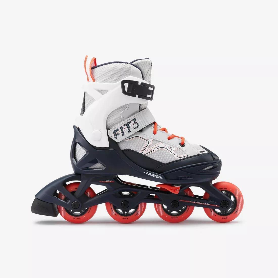 Kids Unisex Fitness Skates - Fit 3, Grey, No Color, large image number 7