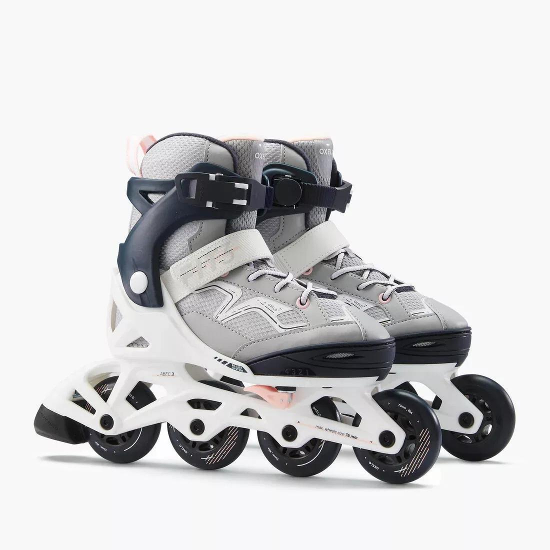Kids Unisex Fitness Skates - Fit 3, Grey, No Color, large image number 13