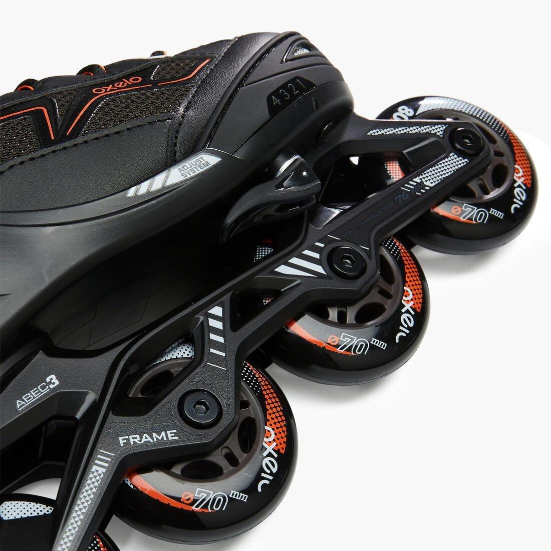 Kids Unisex Fitness Skates - Fit 3, Black, No Color, large image number 4