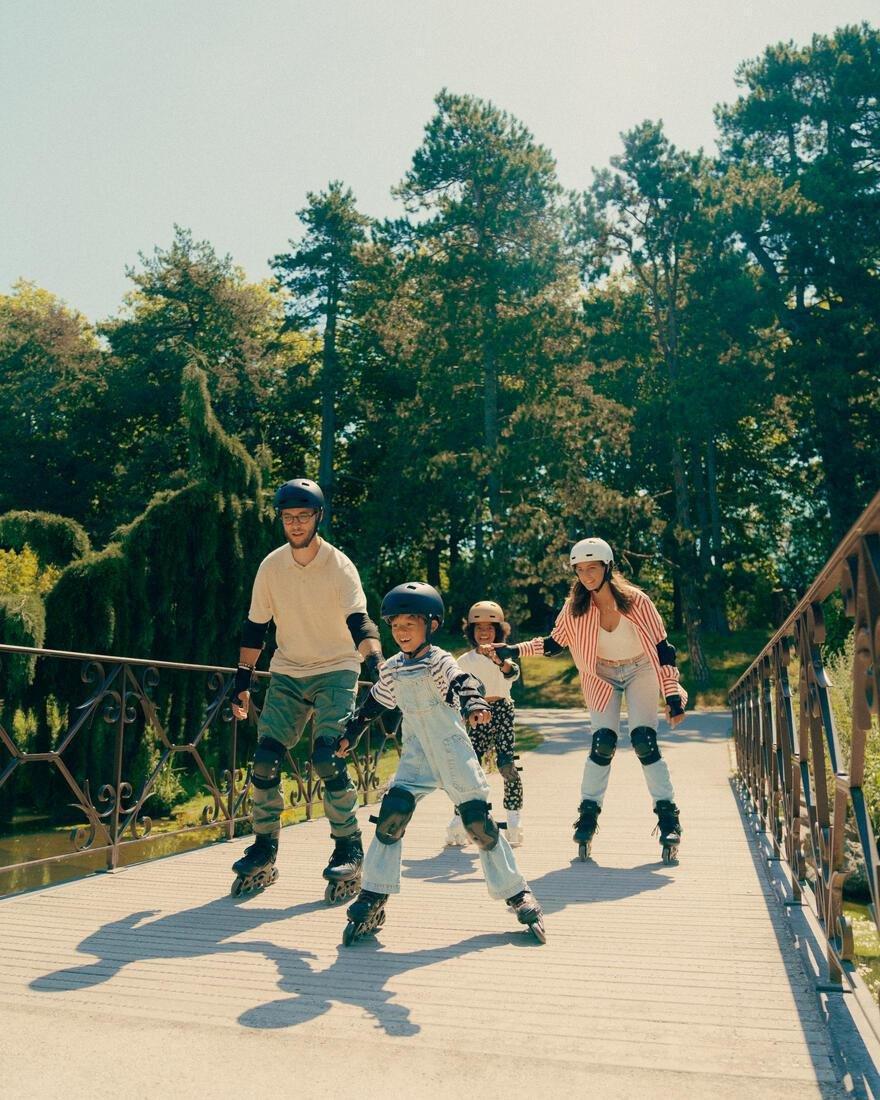 Kids Unisex Fitness Skates - Fit 3, Black, No Color, medium