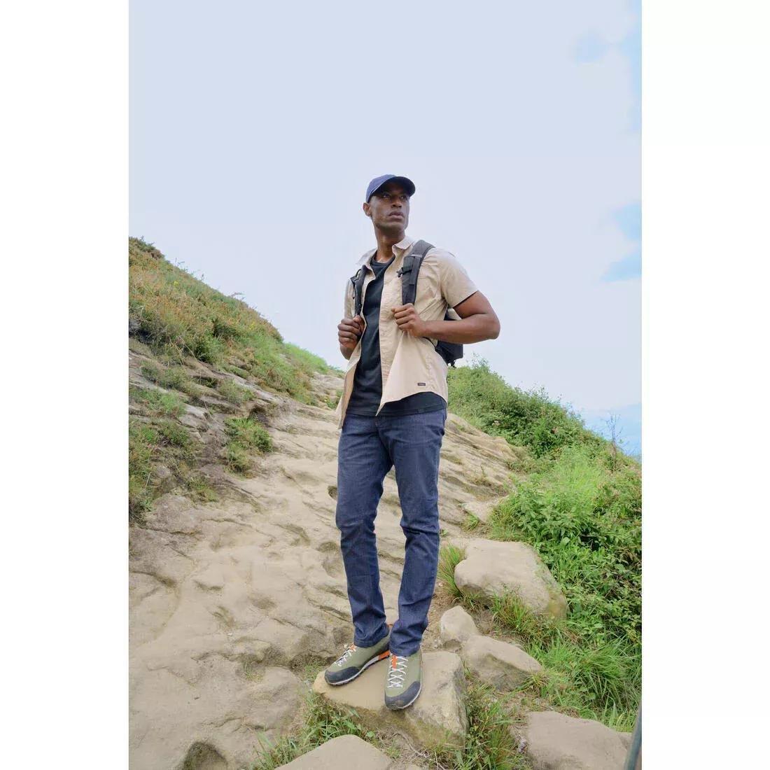 Men Hiking Trousers - NH500 Jeans, Blue, No Color, large image number 7