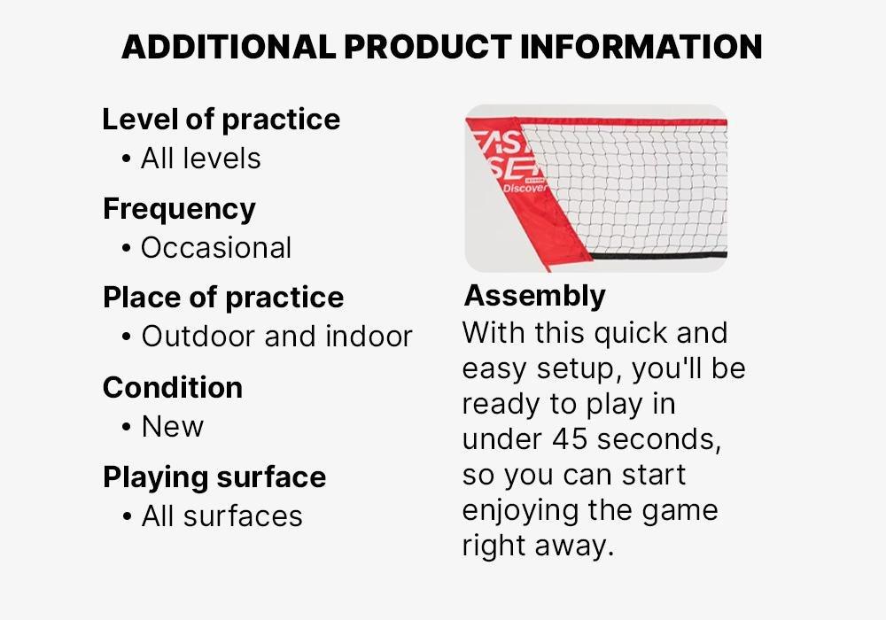 Badminton Easy Set Discover, Red, No Color, large image number 16