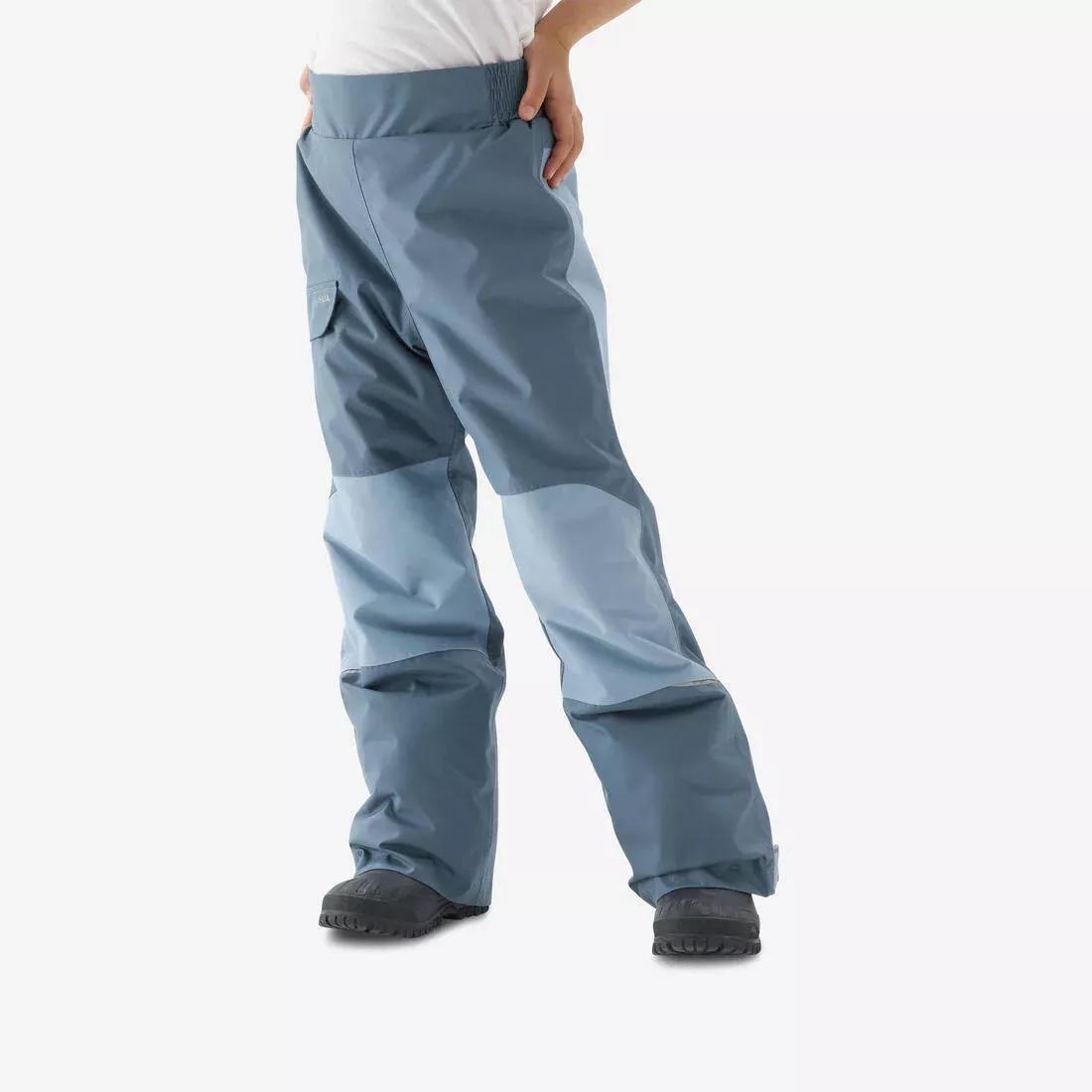 Kids' Warm Waterproof Trousers, Storm Blue, , large image number 0