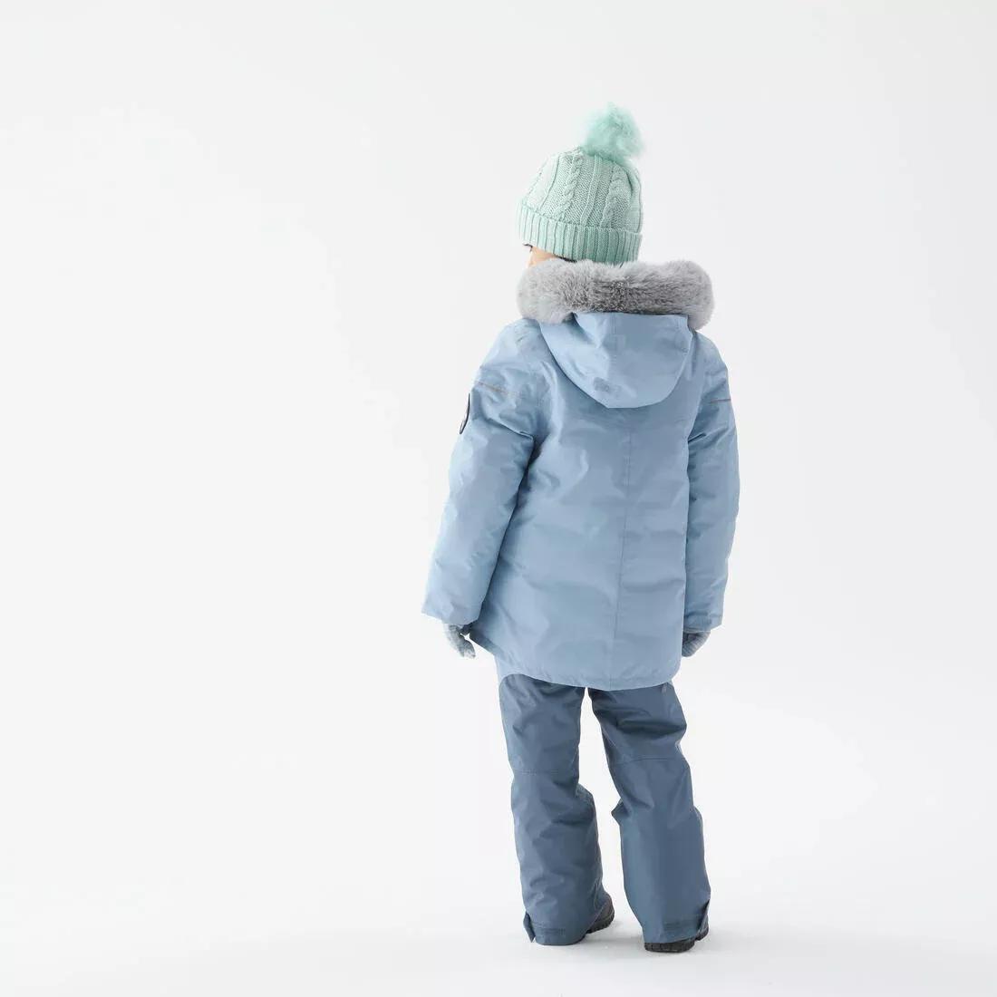 Kids' Warm Waterproof Trousers, Storm Blue, , large image number 4