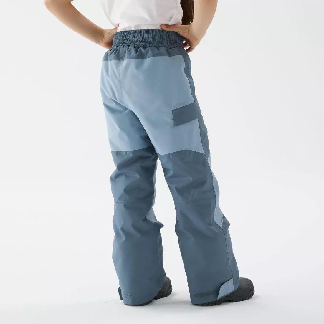 Kids' Warm Waterproof Trousers, Storm Blue, , large image number 5