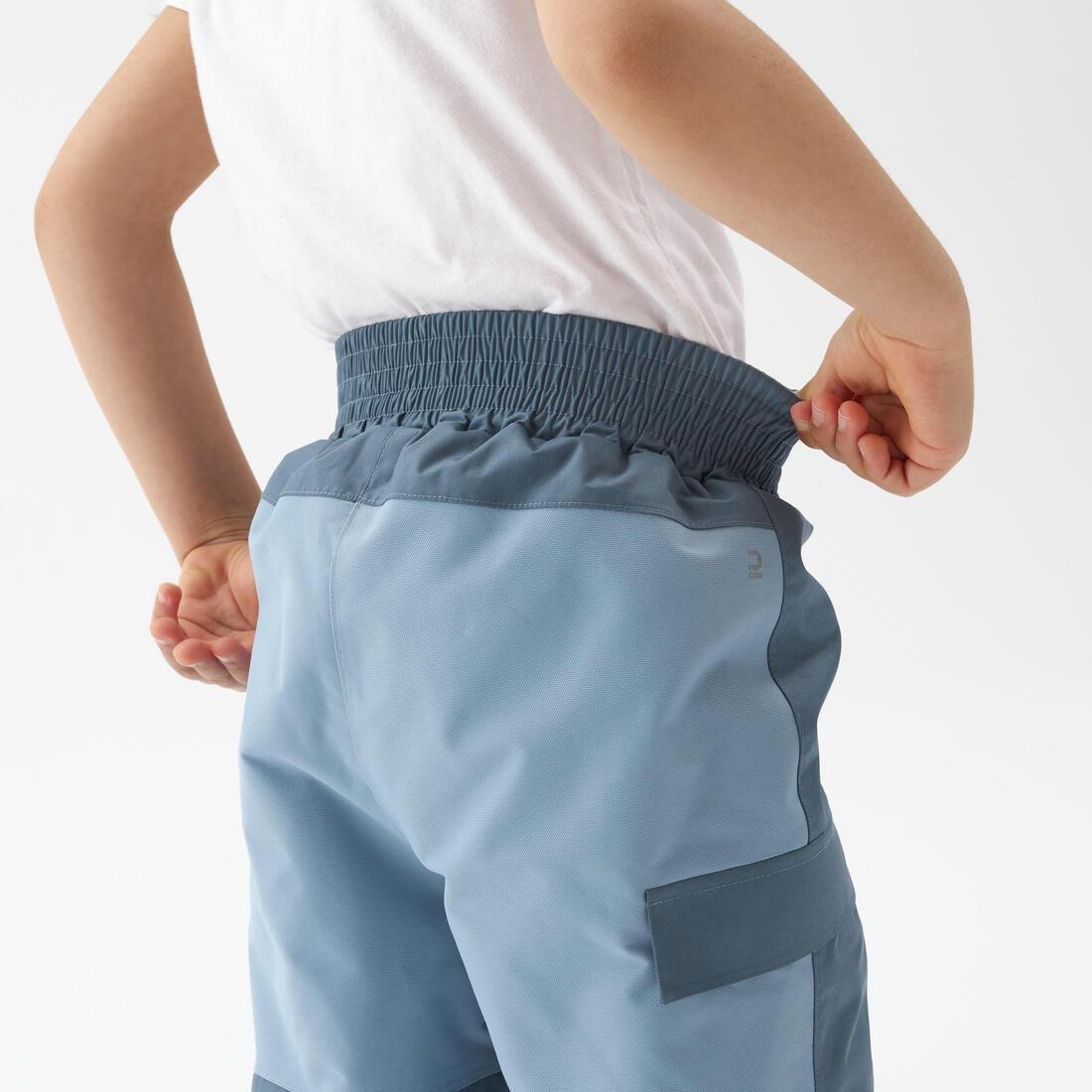 Kids' Warm Waterproof Trousers, Storm Blue, , large image number 6
