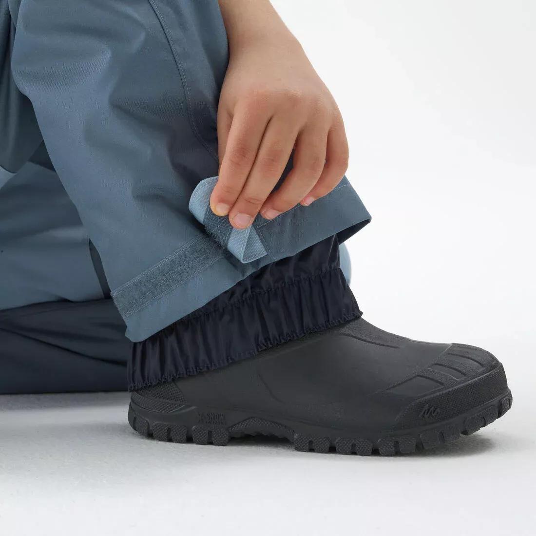 Kids' Warm Waterproof Trousers, Storm Blue, , large image number 9