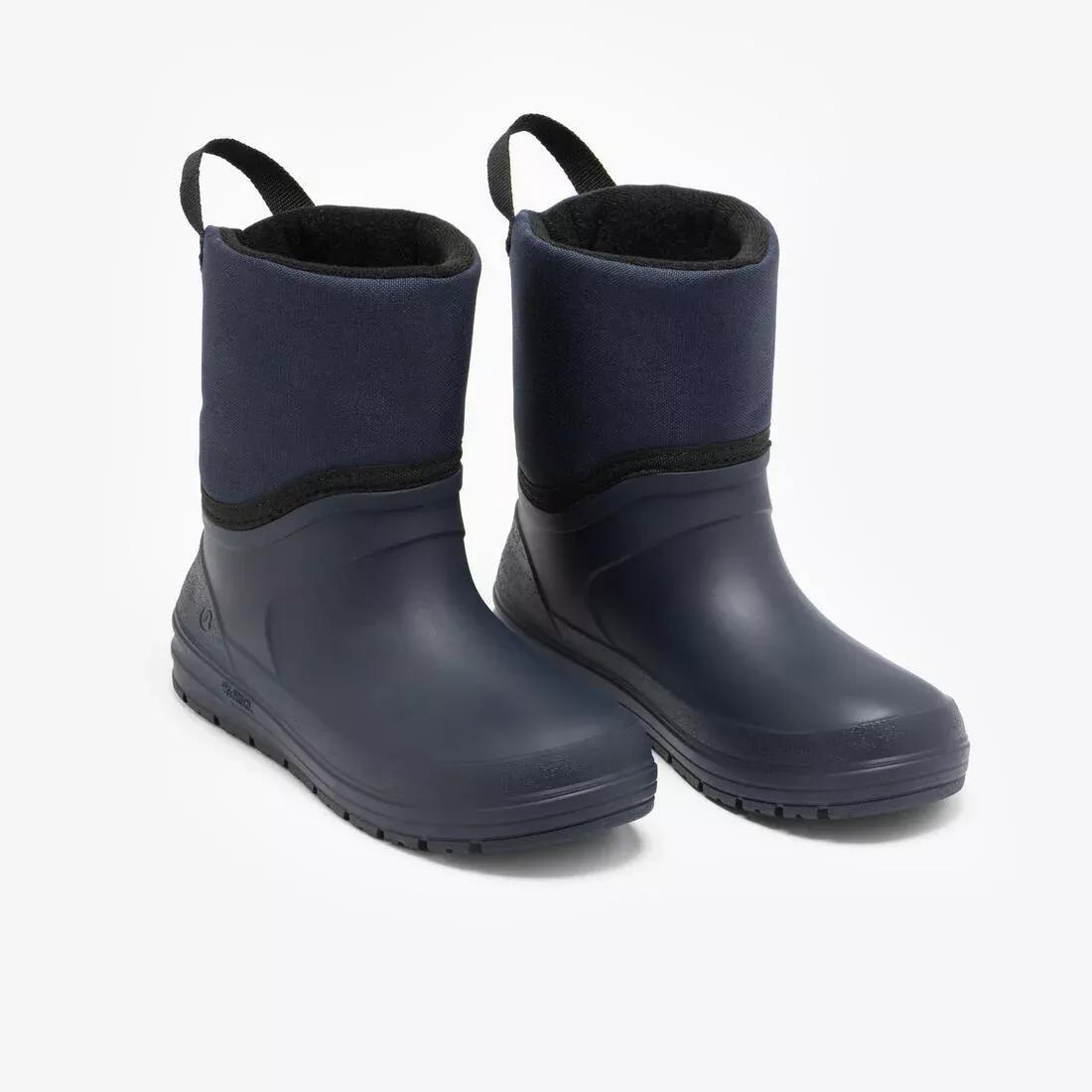 Kids Unisex Warm And Waterproof Snow Boots - UK Sizes 7 To 5 - SH100, Blue, No Color, medium