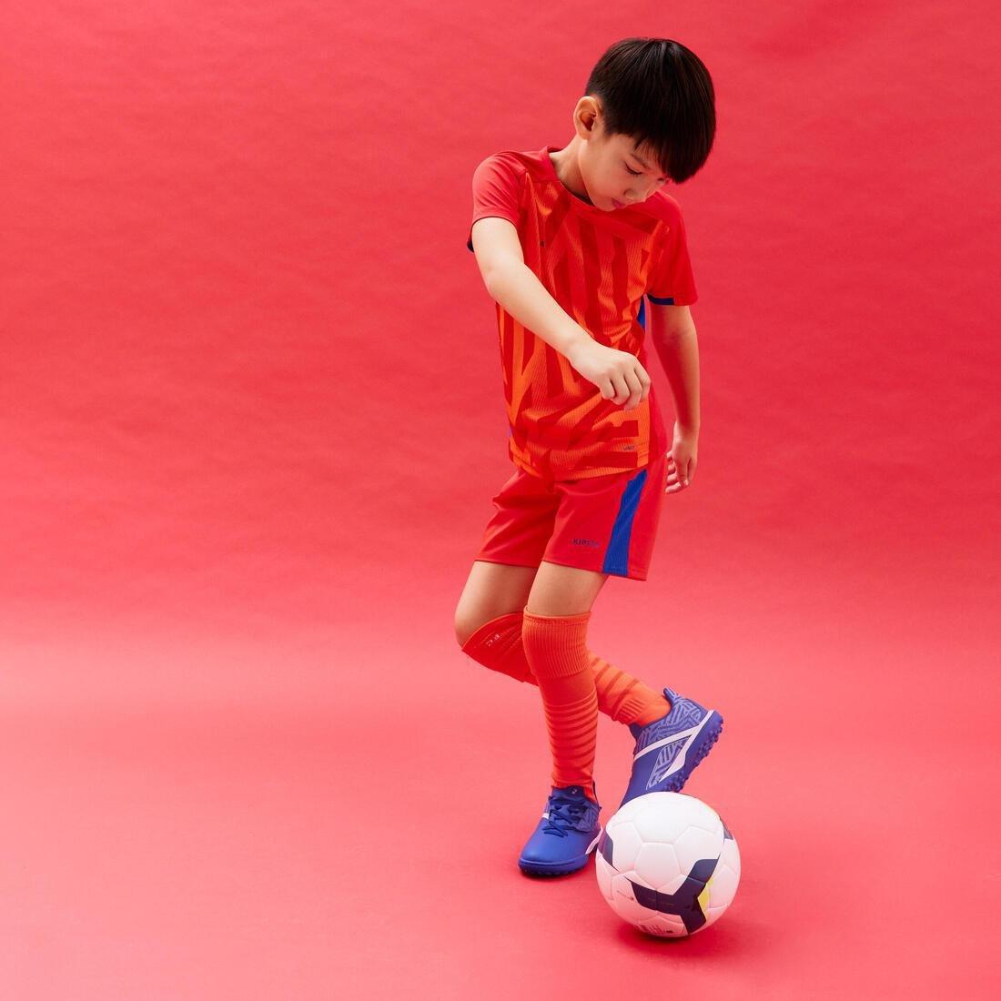KIPSTA - Kids Football Shorts F520, Orange