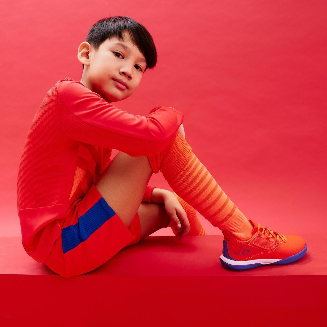 KIPSTA - Kids Football Shorts F520, Orange