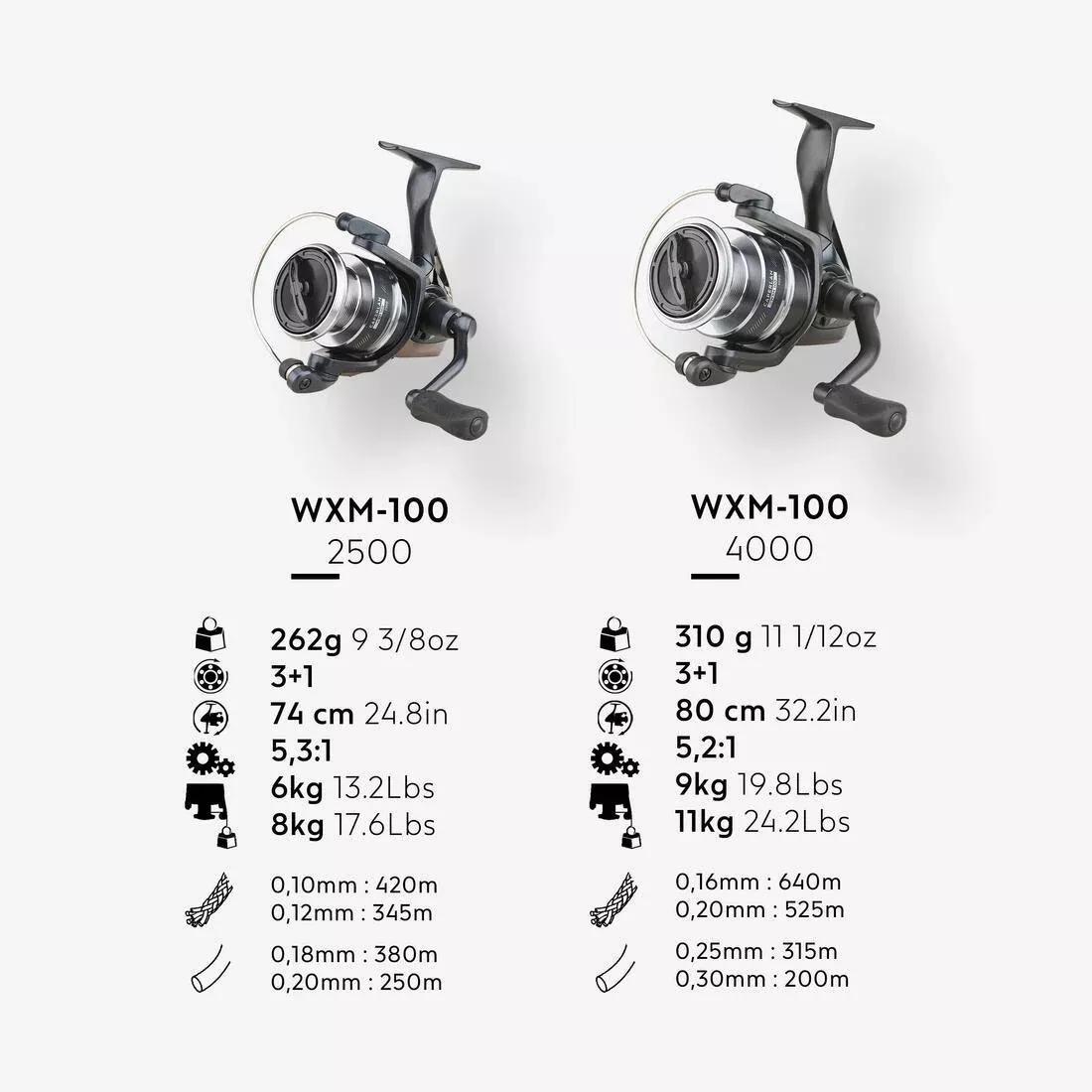 Lure Fishing Reel - WXM 100 4000, Grey, No Color, large image number 4