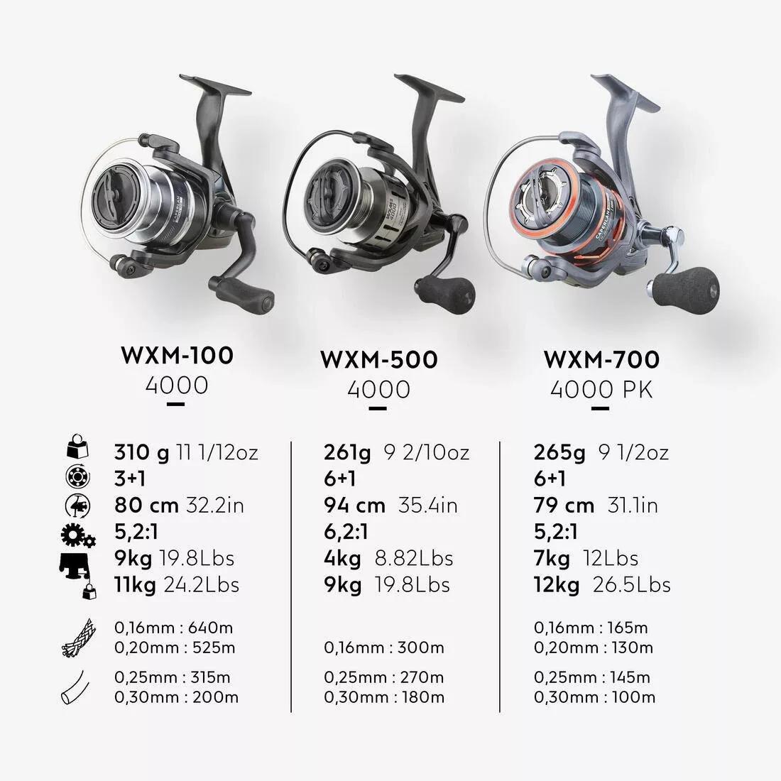 Lure Fishing Reel - WXM 100 4000, Grey, No Color, large image number 5